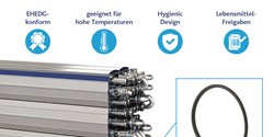 Design und Performance der Neuentwicklung erfüllen alle Anforderungen: Die Röhrenmodule entsprechen den aktuellen EHEDG-Richtlinien – als bisher einzige auf dem Markt (Bild: Freudenberg Sealing Technologies)