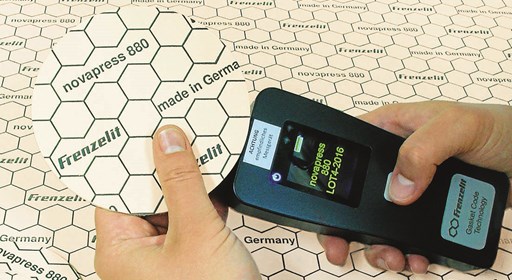 »1 Erkennung einer Dichtung und des zugehörigen Fertigungslots mithilfe der Gasket-Code-Technologie (Bild: Frenzelit GmbH)