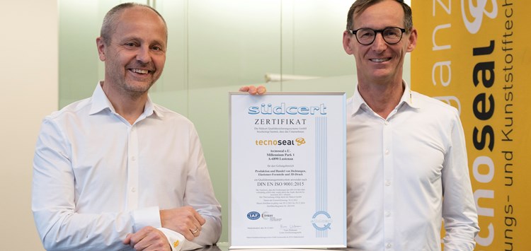 ISO 9001-Zertifizierung für tecnoseal