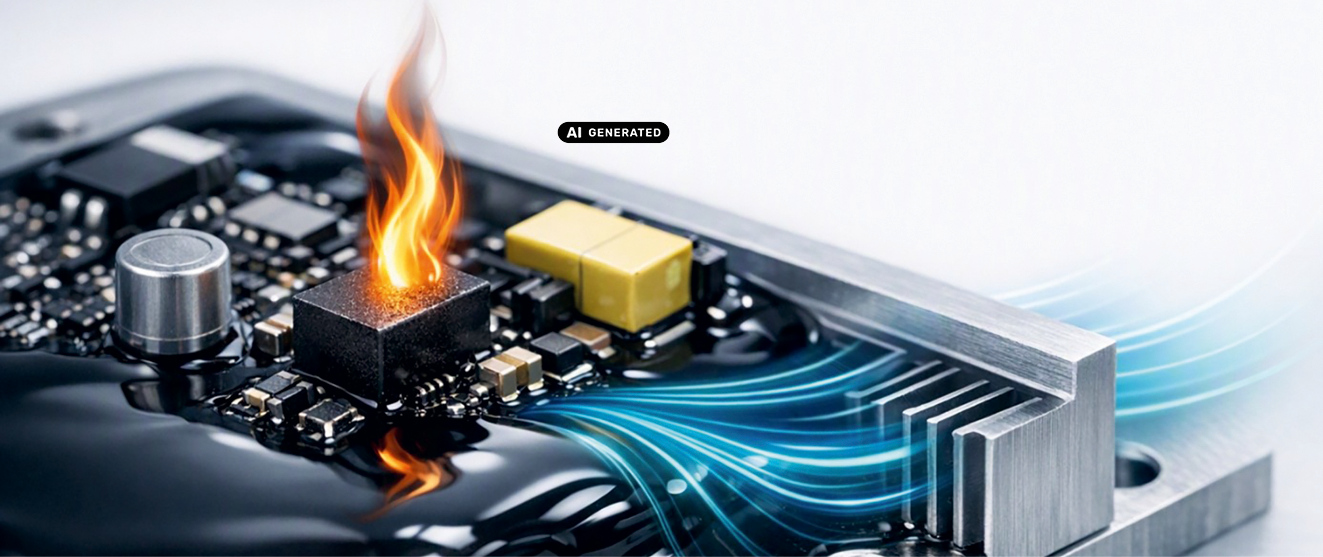 Thermomanagement beim Elektronikverguss