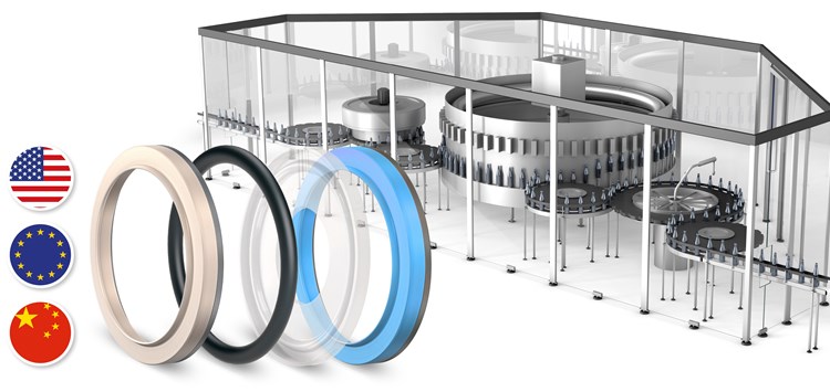 Weltweit einsetzbare Dichtungsmaterialien für die Lebensmittel- und Getränkeindustrie