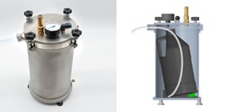 Universeller 5-l-Tank für einfaches und sicheres Materialhandling (Bild: marco Systemanalyse und Entwicklung GmbH)