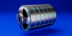 Die Magnete eines E-Motors werden mit dem – hier blau dargestellten – Klebstoff Structalit® 5859 aufgeklebt (Bild: Panacol)
