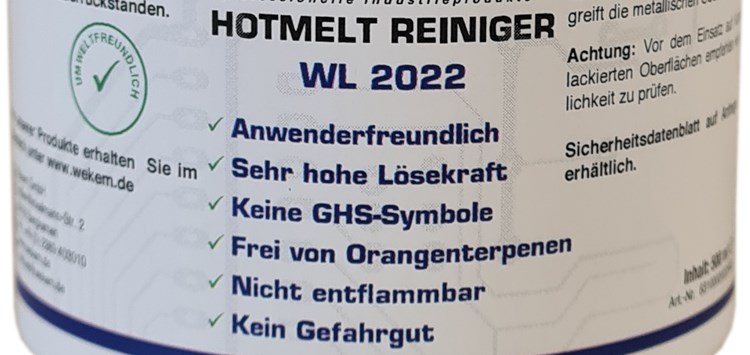 Hotmelt-Reiniger, der wachsenden Umwelt-Anforderungen gerecht wird