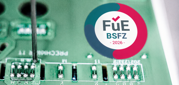 BSFZ-Siegel für Miniaturelektronik-Vergussanlage