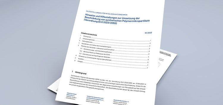 Hilfestellung bei der Umsetzung der REACH-Beschränkung zu Mikroplastik
