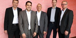 Der Vorstand der VTH-Fachgruppe „Dichtungstechnik“ (v.l.n.r.): Markus Gau (Sahlberg), Vorsitzender Simon Treiber (Berger S2B), Jürgen Millich (Reiff), Sascha Heitkamp-Röhlen (Kahmann & Ellerbrock) und Roland Wuttge (Irle & Heuel) (Bild: VTH/Kollaxo)