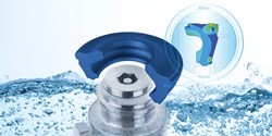 Die Dichtung gleicht durch ihre besondere Geometrie nicht nur die unterschiedlichen Ventilmaße an den verschiedenen Gaskartuschen aus, sondern sorgt auch für eine hohe Dichtheit unter dauerhaftem Druck (Bild: Freudenberg Sealing Technologies)